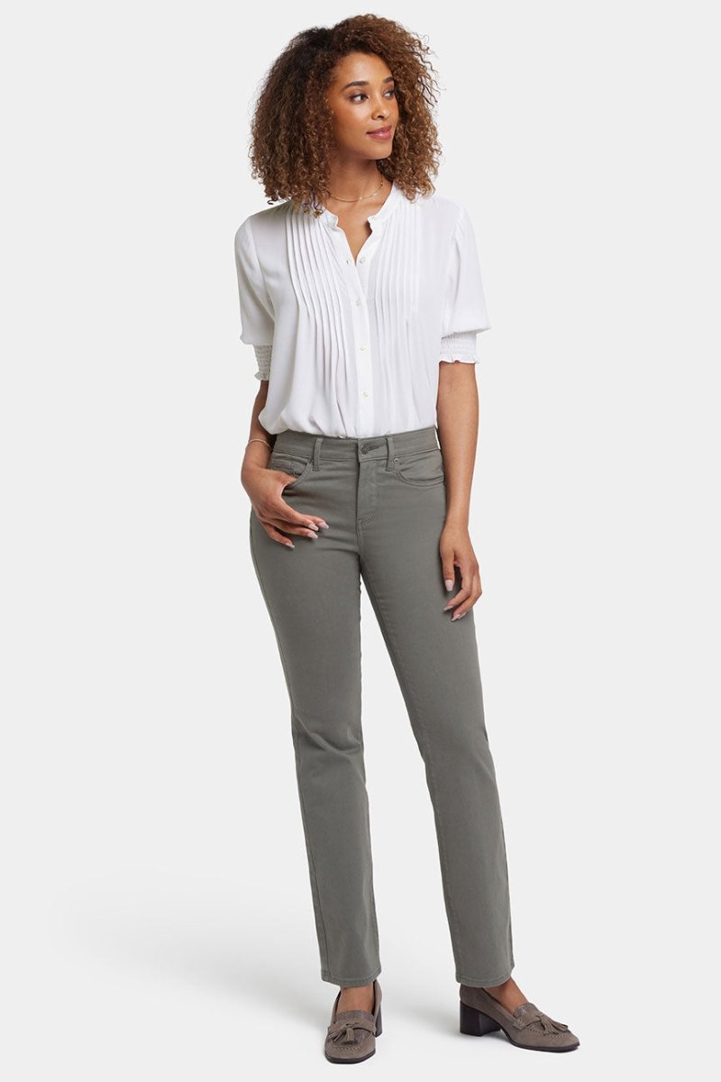 Marilyn Straight Jeans Green Coloured Denim | Vine Leaf - NYDJ