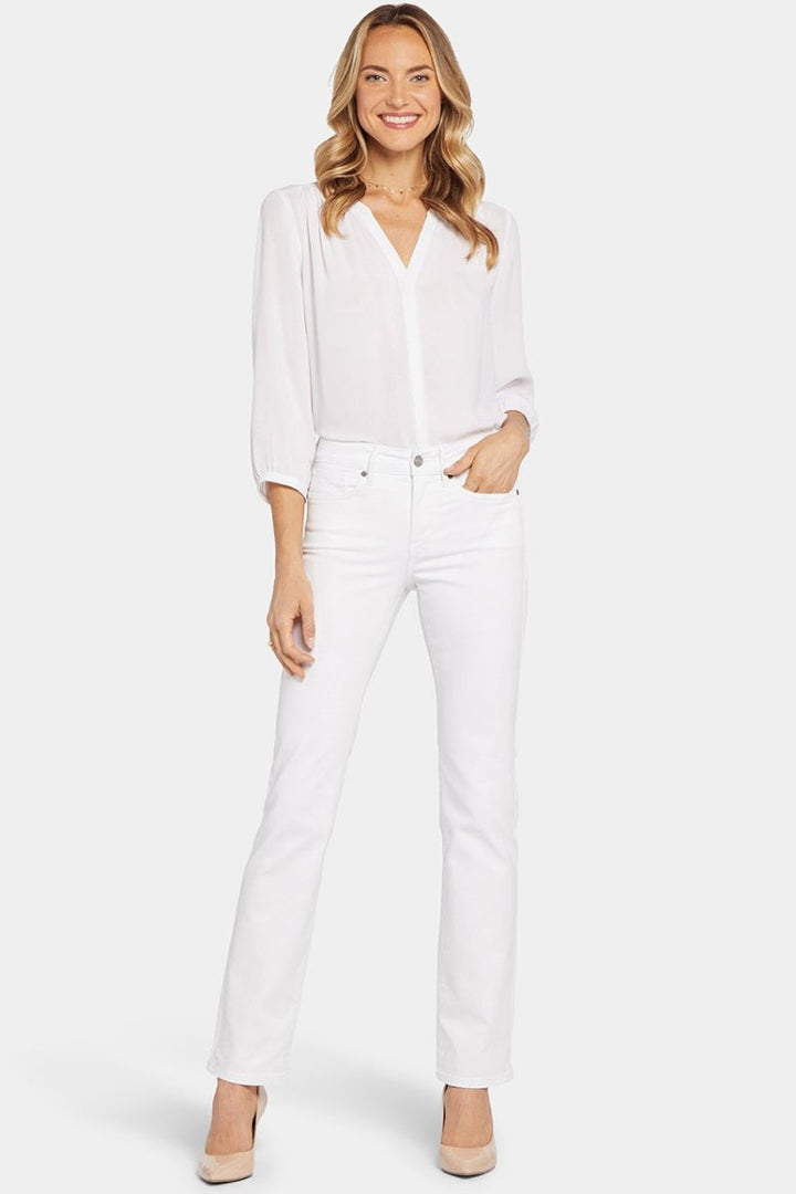 Marilyn Straight Jeans In Petite | Optic White | Pants | NYDJ