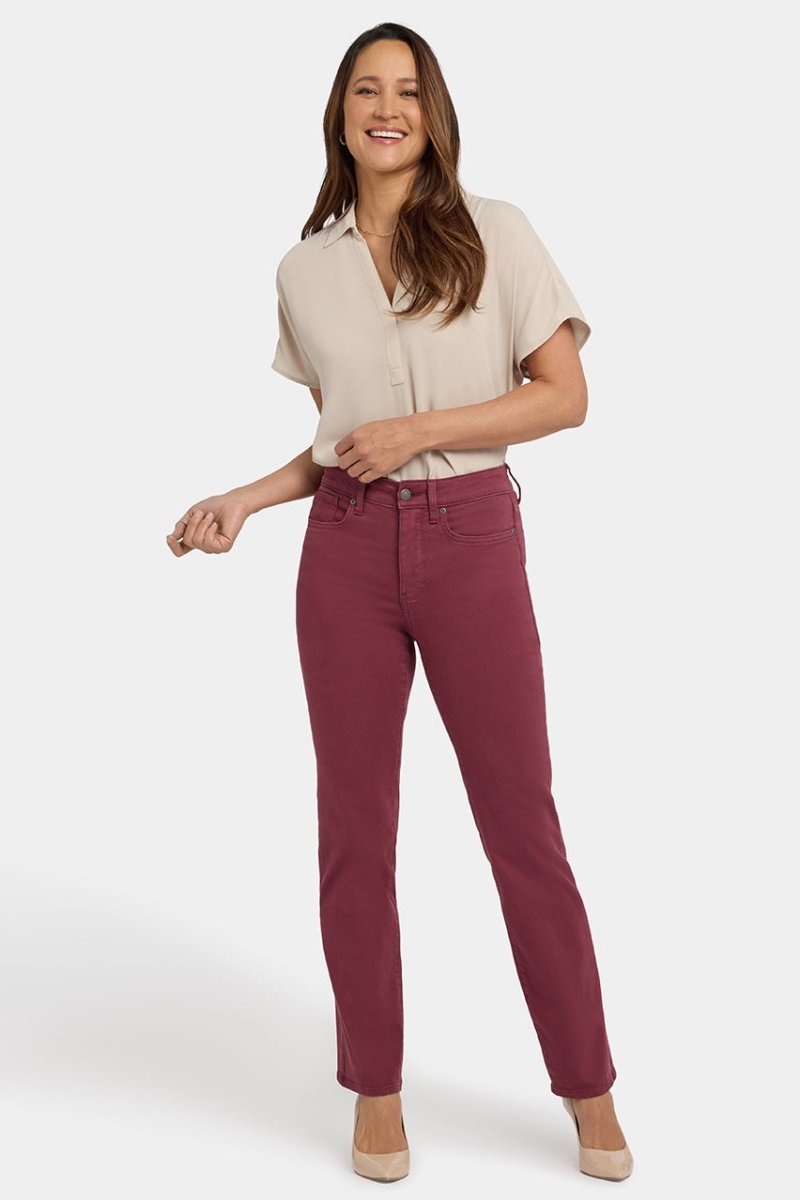 Marilyn Straight Jeans | True Burgundy - NYDJ
