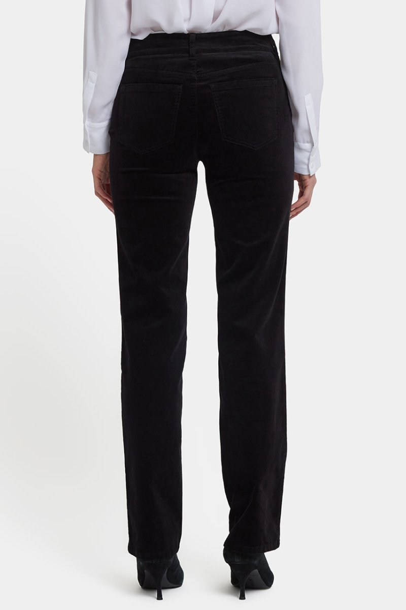 Marilyn Straight Pants in Velveteen | Black | Pants | NYDJ