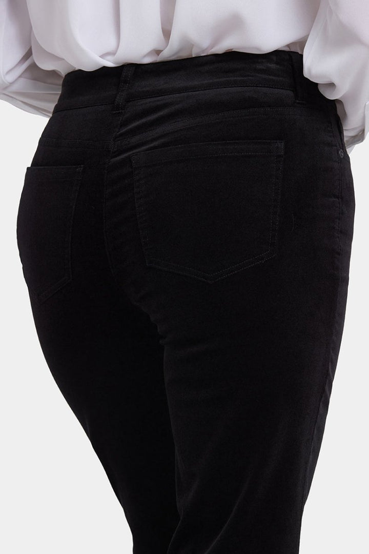 Marilyn Straight Pants in Velveteen | Black | Pants | NYDJ