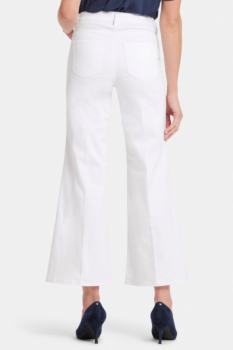 Mia Palazzo Ankle Jeans With High Rise | Optic White | Denim | NYDJ
