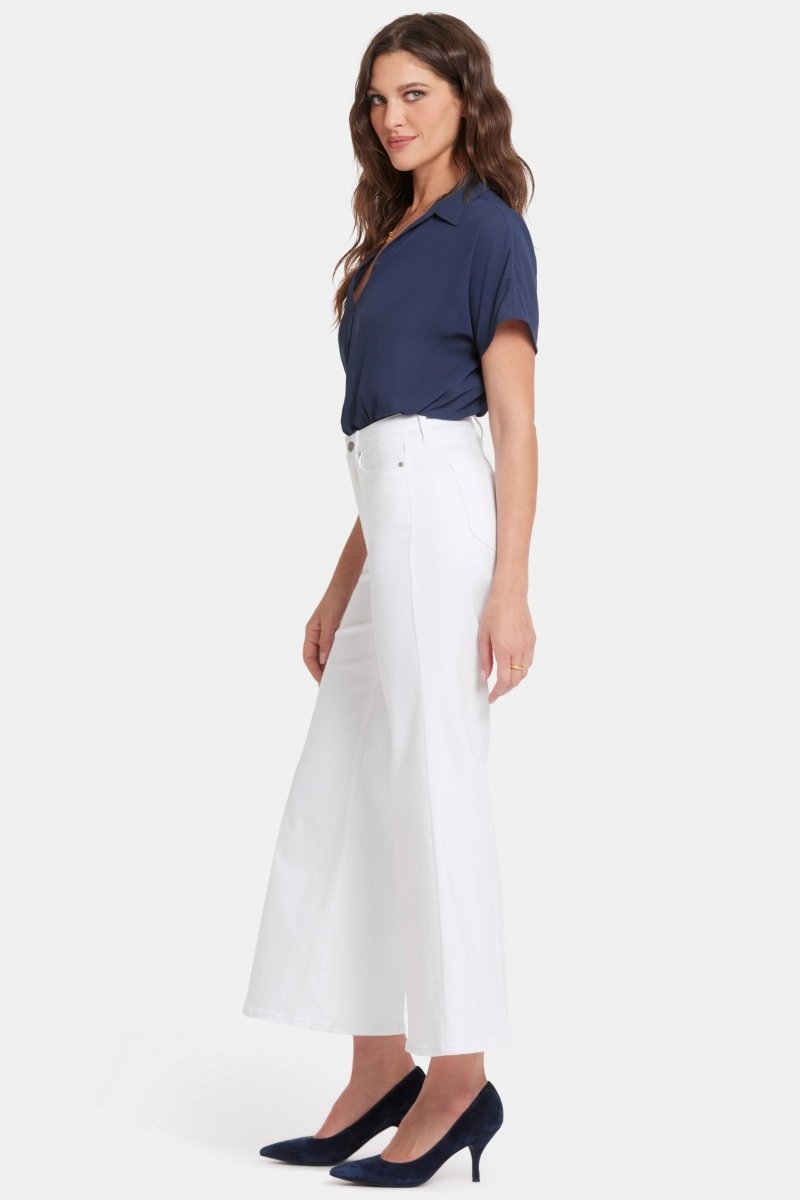 Mia Palazzo Ankle Jeans With High Rise | Optic White | Denim | NYDJ