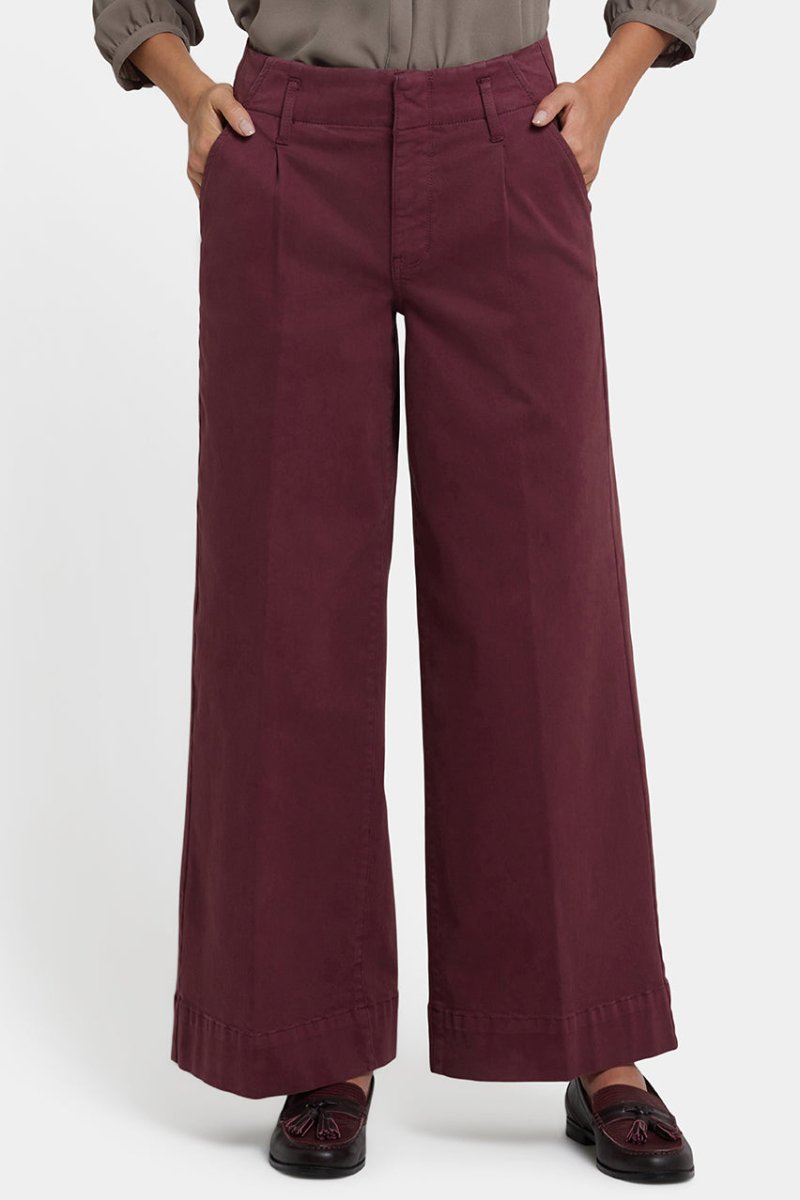 Mona Wide Leg Jeans | Sienna Red | Pants | NYDJ