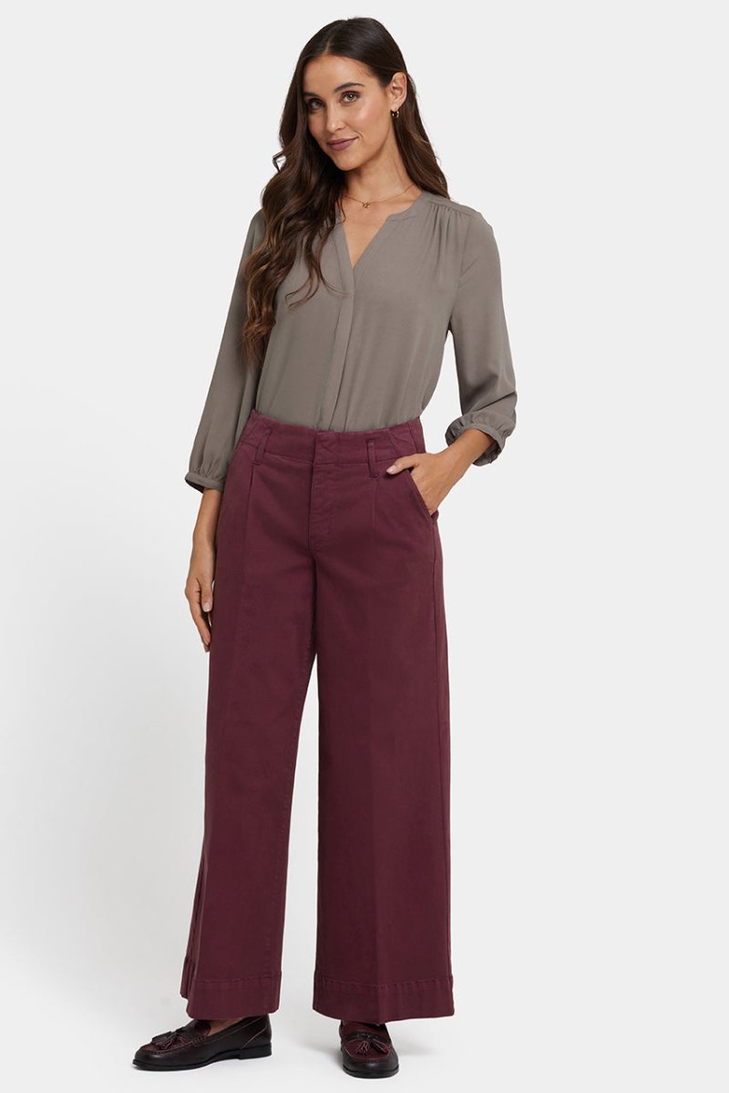 Mona Wide Leg Jeans | Sienna Red | Pants | NYDJ