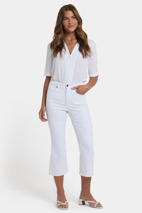 Monica Kick Flare Crop Jeans With High Rise | Optic White | Denim | NYDJ
