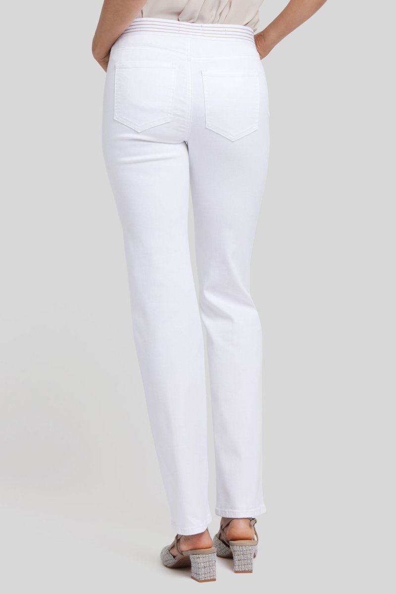 No Gapper™ Marilyn Straight Jeans In Petite In Sure Stretch® Denim | Optic White | Pants | NYDJ