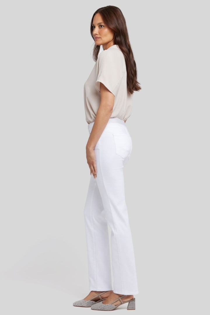 No Gapper™ Marilyn Straight Jeans In Petite In Sure Stretch® Denim | Optic White | Pants | NYDJ