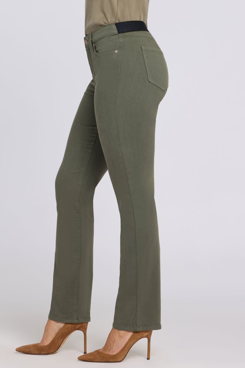 No Gapper™ Marilyn Straight Jeans In Sure Stretch® Denim | Desert Green | Pants | NYDJ