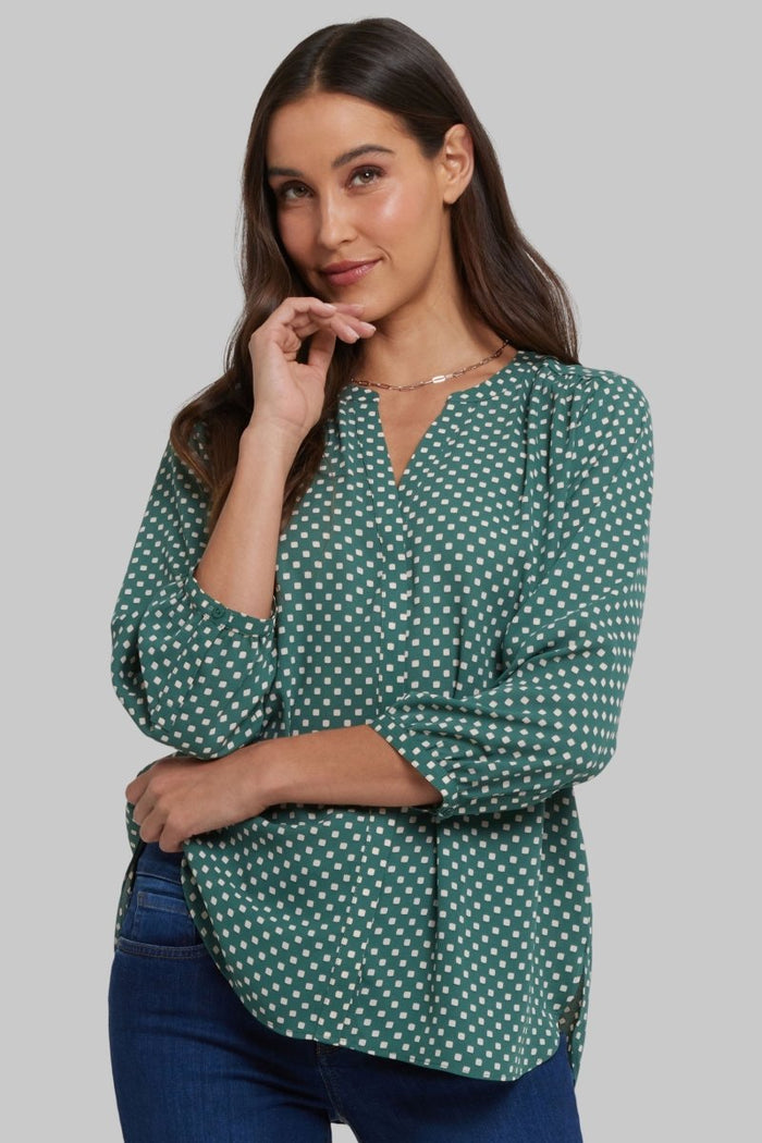 Pintuck Blouse | Adeline Dots | Blouse | NYDJ