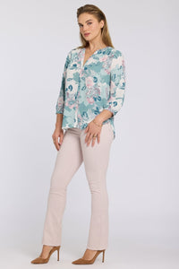 Pintuck Blouse | Floral Mosaic - NYDJ