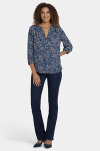 Pintuck Blouse | Indigo Cat | Blouse | NYDJ