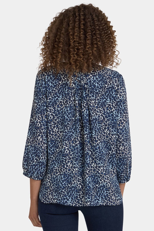 Pintuck Blouse | Indigo Cat | Blouse | NYDJ