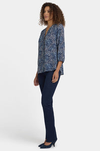 Pintuck Blouse | Indigo Cat | Blouse | NYDJ