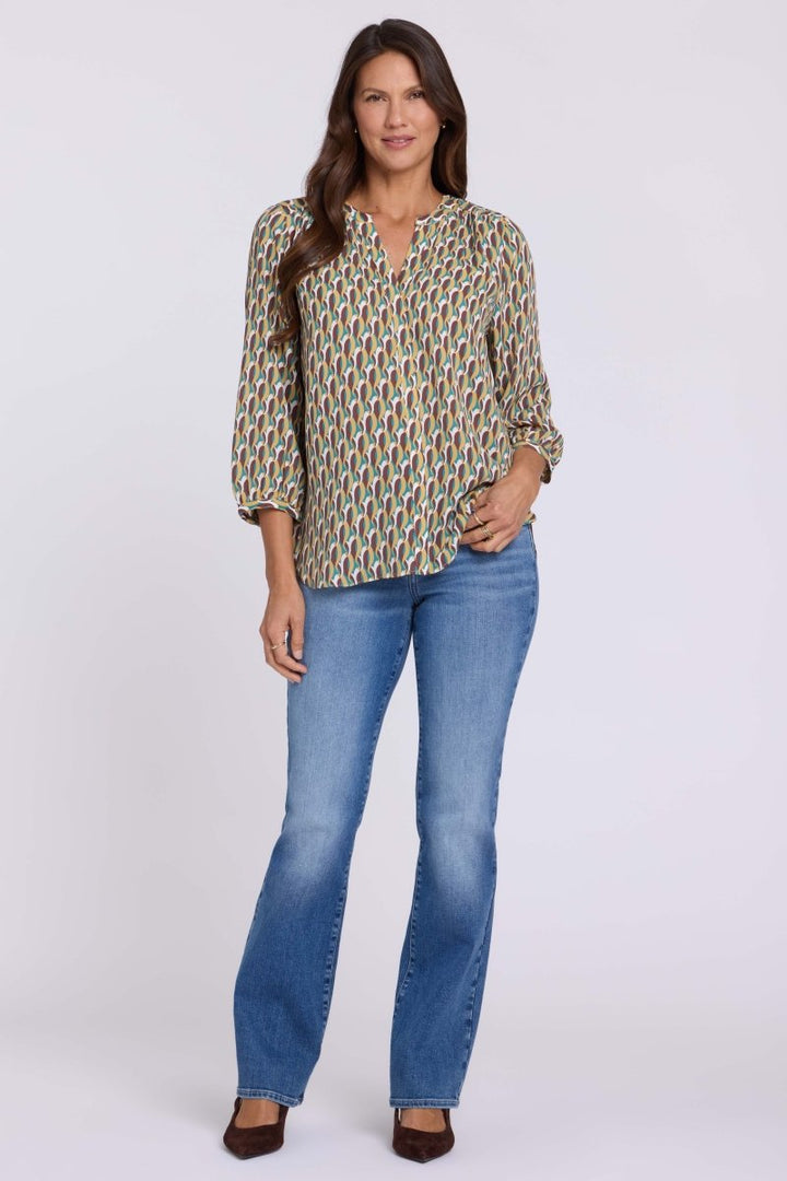 Pintuck Blouse | Oval Park Sungold - NYDJ