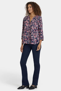 Pintuck Blouse | Rosetta Blooms | Blouse | NYDJ