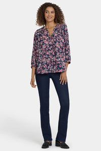 Pintuck Blouse | Rosetta Blooms | Blouse | NYDJ