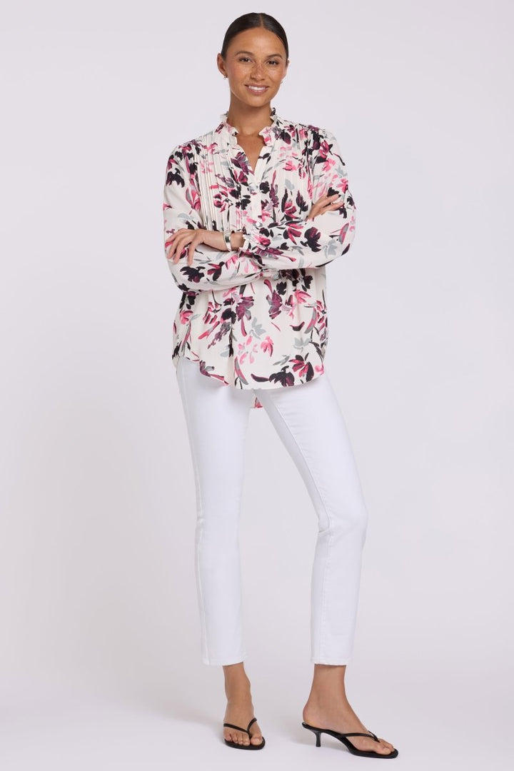 Pleated Front Tunic | Starlight Garden - NYDJ
