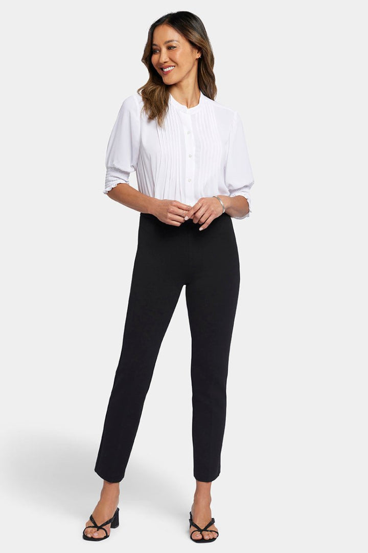 Pull-On Straight Sculpt-Her™ Ankle Trouser | Black | Pants | NYDJ