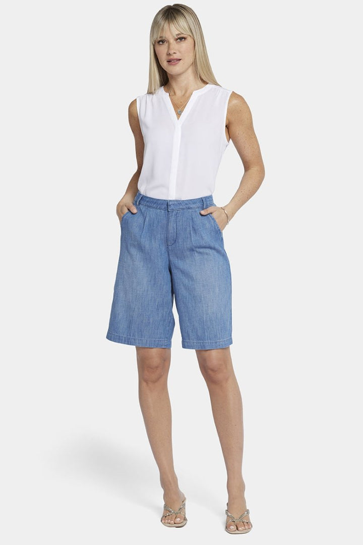 Relaxed Denim Bermuda Shorts With High Rise | Corfu | Shorts | NYDJ