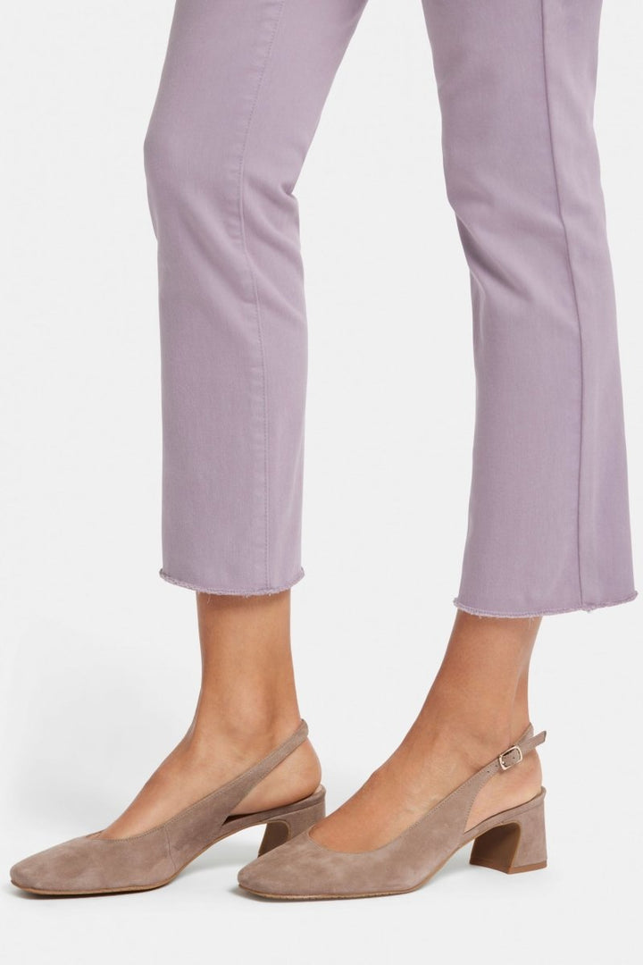 Sheri Slim Ankle Jeans Frayed Hems Lilac Coloured Denim | Arctic Dusk | Pants | NYDJ