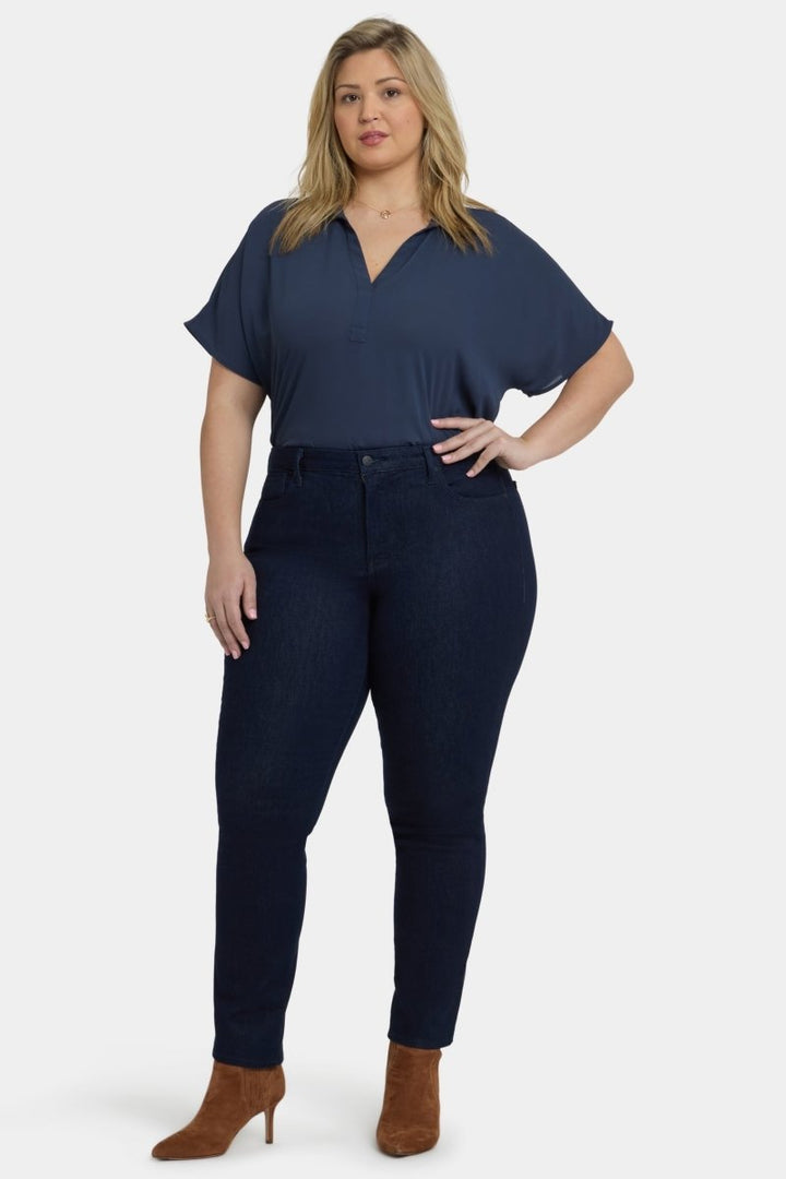 Sheri Slim Jeans Dark Blue Premium Denim (Plus) | Rinse | Denim | NYDJ