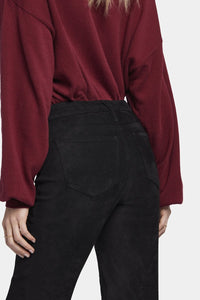 Sheri Slim Trouser Faux Suede | Black | Pants | NYDJ
