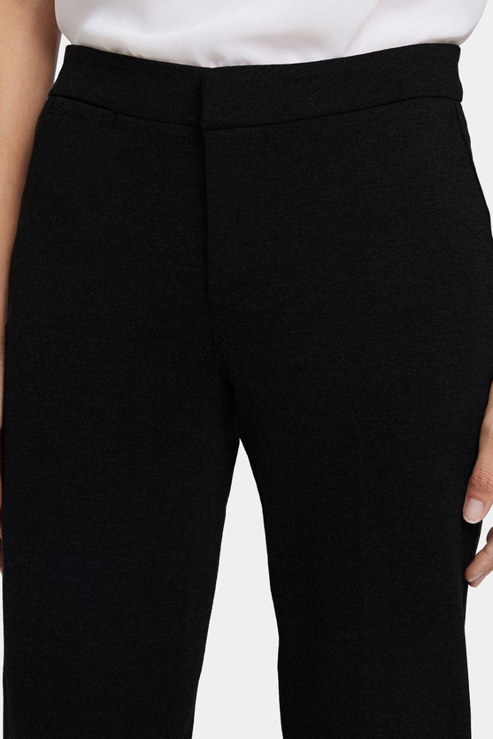 Slim Trouser Pants In Petite In Ponte Knit | Black | Pants | NYDJ