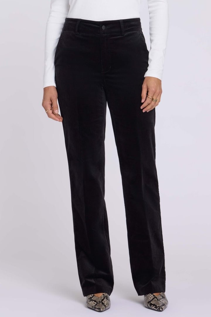 Straight Trouser Pants in Velveteen | Black - NYDJ