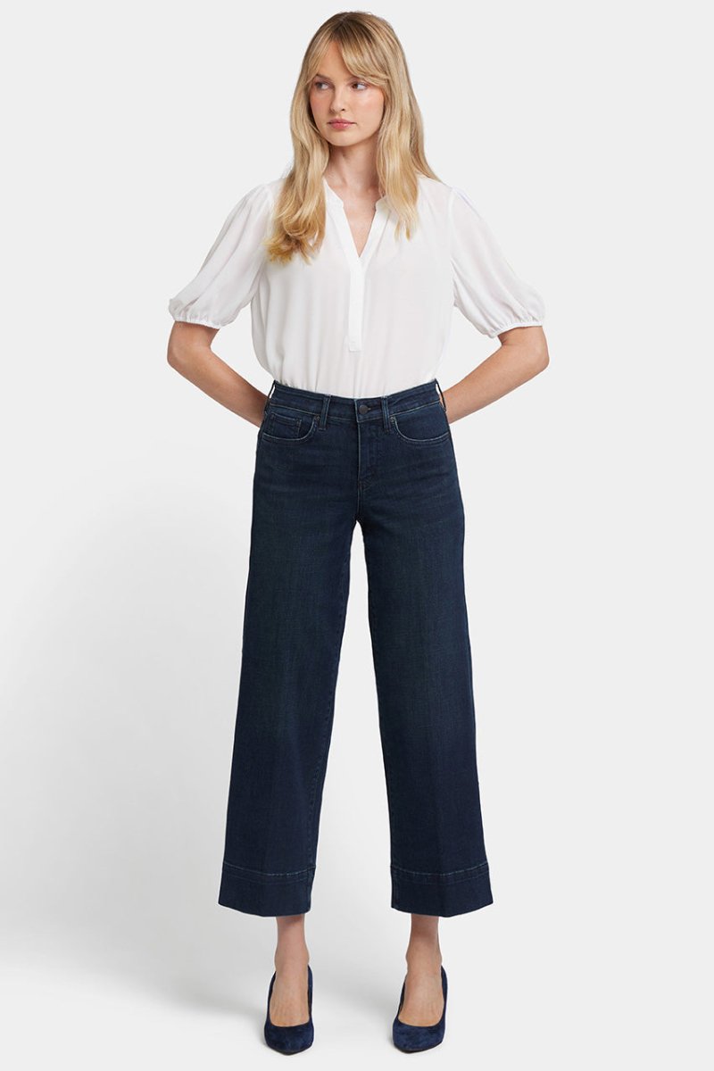Teresa Wide Leg Ankle Jeans | Obsidian Blue | Denim | NYDJ