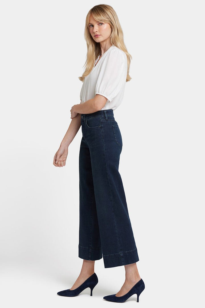 Teresa Wide Leg Ankle Jeans | Obsidian Blue | Denim | NYDJ