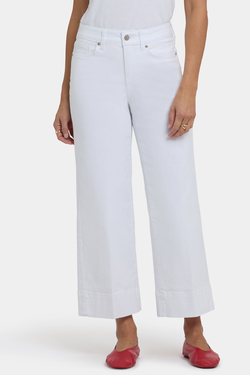 Teresa Wide Leg Ankle Jeans | Optic White | Pants | NYDJ