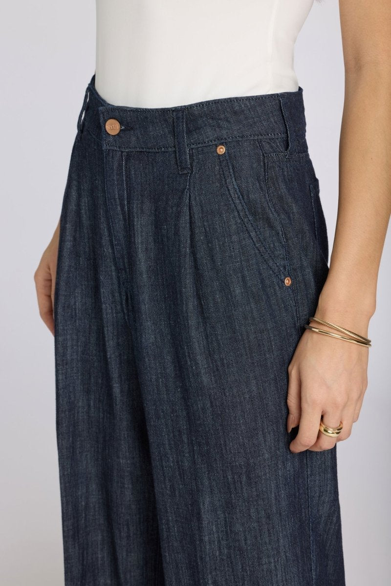 Teresa Wide Leg Ankle Jeans With High Rise | Dark Indigo | Pants | NYDJ