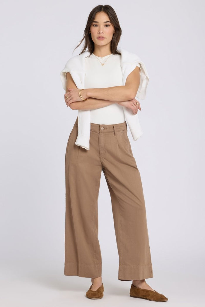 Teresa Wide Leg Ankle Jeans With High Rise | Toasted Coconut | Pants | NYDJ