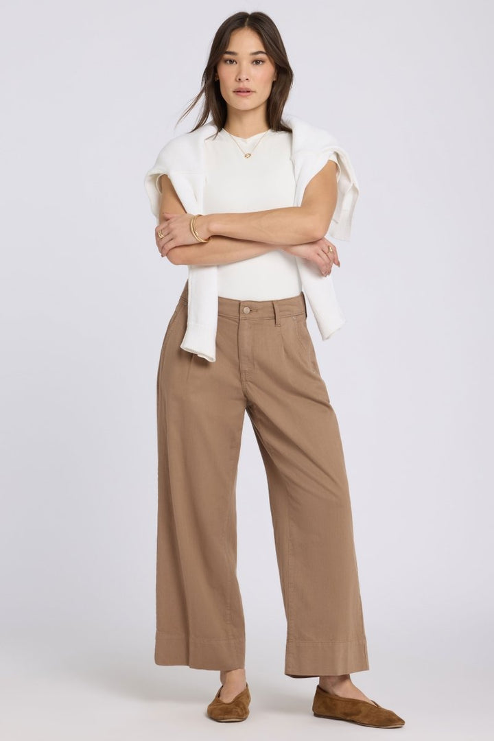 Teresa Wide Leg Ankle Jeans With High Rise | Toasted Coconut | Pants | NYDJ