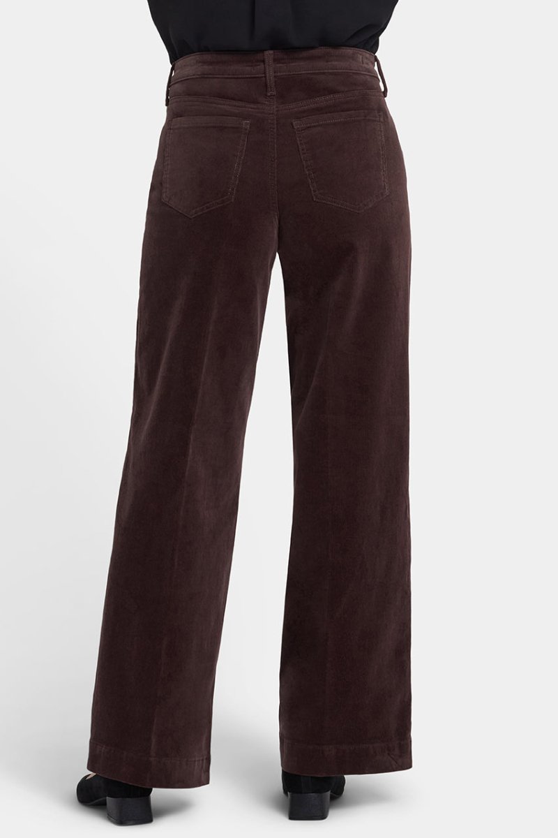 Teresa Wide Leg Corduroy Trouser | Bitter Chocolate | Non Denim | NYDJ