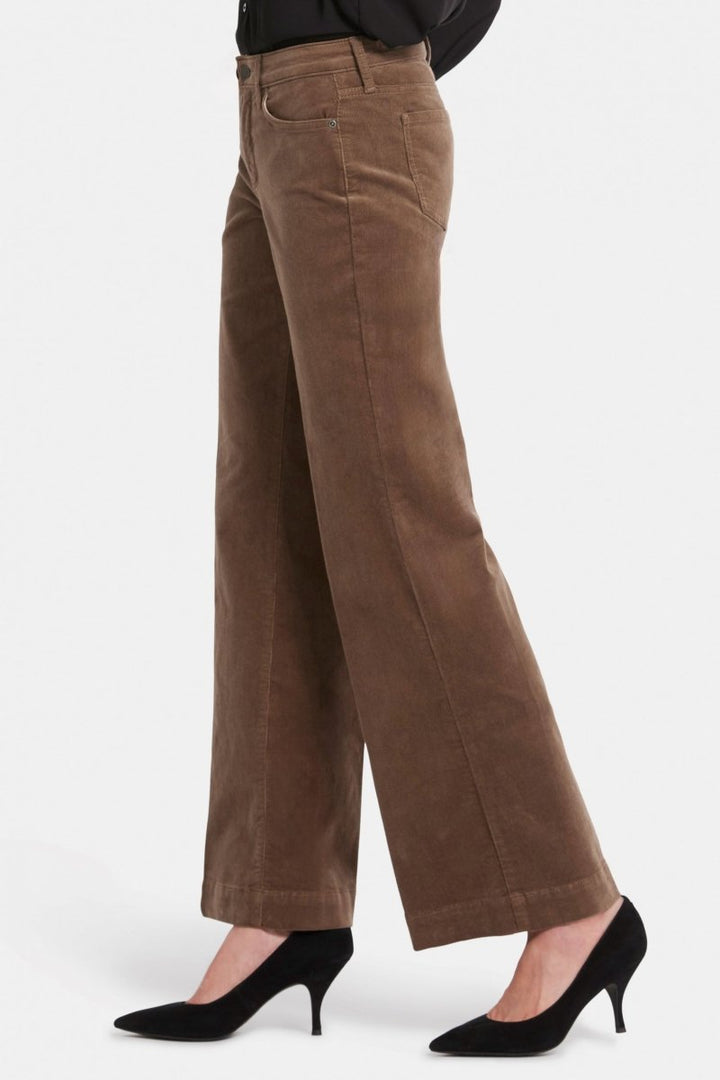 Teresa Wide Leg Corduroy Trouser | Elmwood | Non Denim | NYDJ