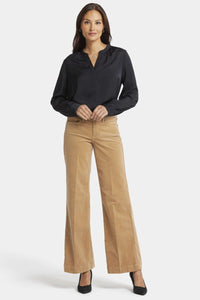 Teresa Wide Leg Corduroy Trouser | Sand Dune | Non Denim | NYDJ