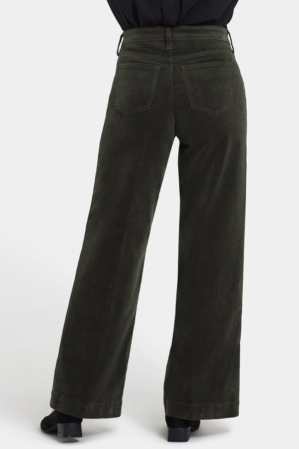 Teresa Wide Leg Corduroy Trouser | Vine Leaf | Non Denim | NYDJ