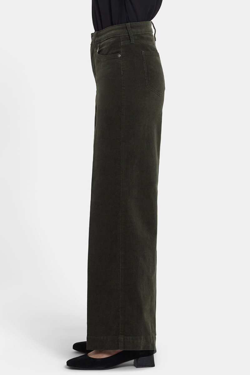Teresa Wide Leg Corduroy Trouser | Vine Leaf | Non Denim | NYDJ