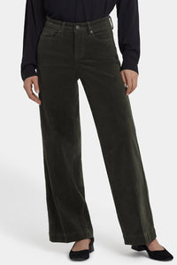 Teresa Wide Leg Corduroy Trouser | Vine Leaf | Non Denim | NYDJ