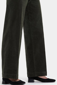 Teresa Wide Leg Corduroy Trouser | Vine Leaf | Non Denim | NYDJ