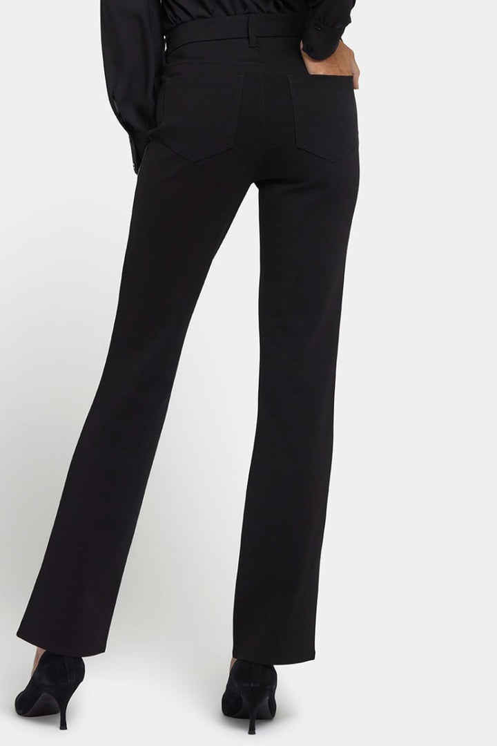 Vegan Stretch Sculpt-Her™ Leather Marilyn Straight Pants | Black | Pants | NYDJ