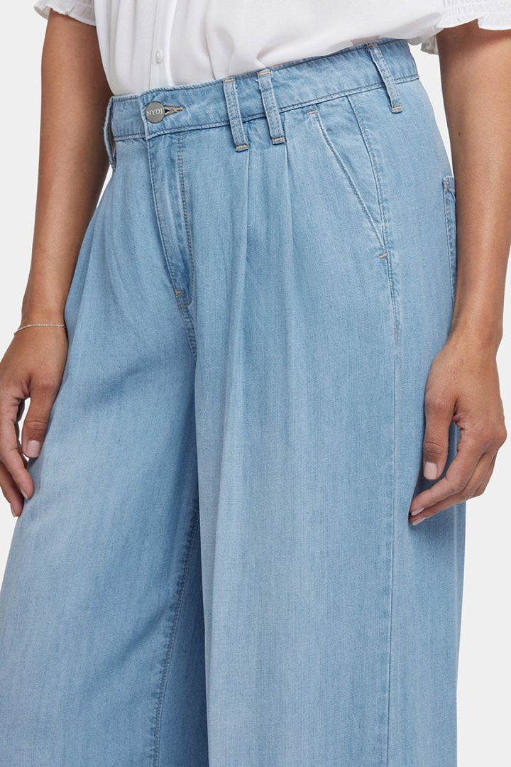 Whitney Pleated Trouser With Super High Rise | Canary Beach | Trouser | NYDJ