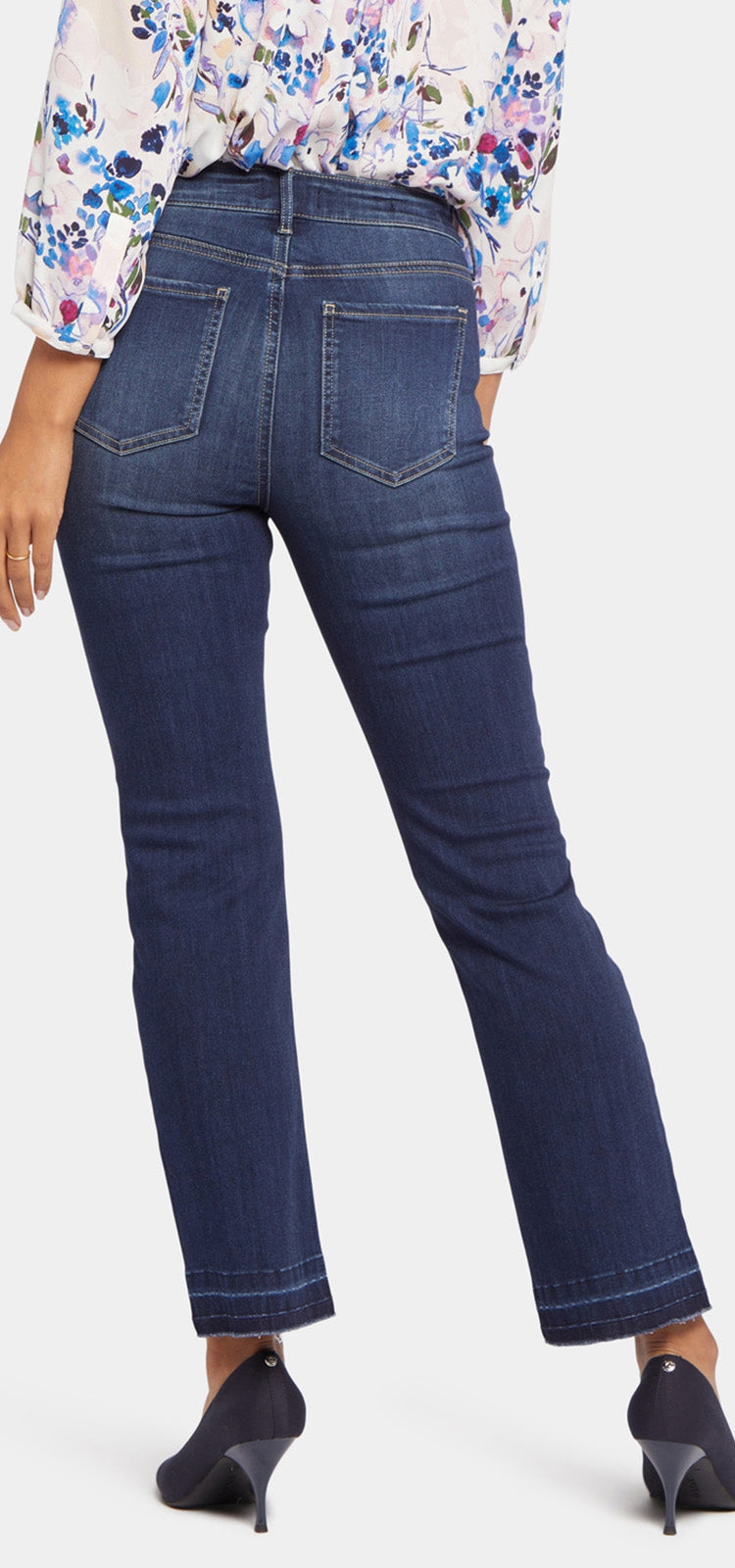 High Rise Marilyn Straight Ankle Jeans Dark Blue Premium Denim | Wonderland | Pants | NYDJ