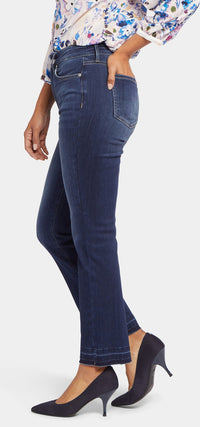 High Rise Marilyn Straight Ankle Jeans Dark Blue Premium Denim | Wonderland | Pants | NYDJ