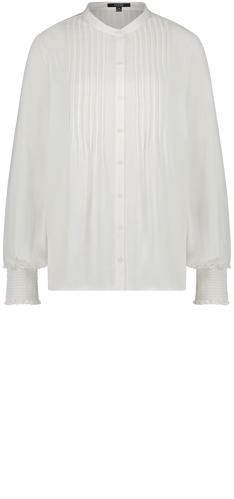 Pleated Peasant Blouse | Optic White | Blouse | NYDJ