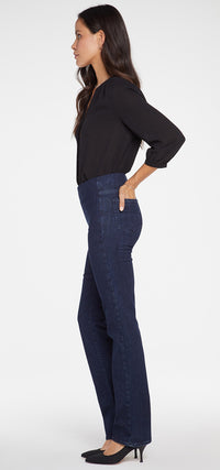 Marilyn Straight Pull-On Jeans Medium Blue SpanSpring™ Denim | Langley | Denim | NYDJ