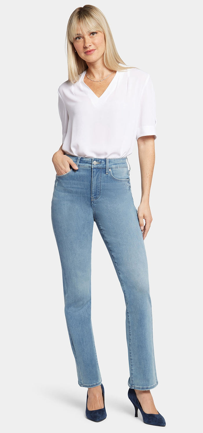 Marilyn Straight Jeans Light Blue Curve Shaper™ Denim | Angel | Pants | NYDJ