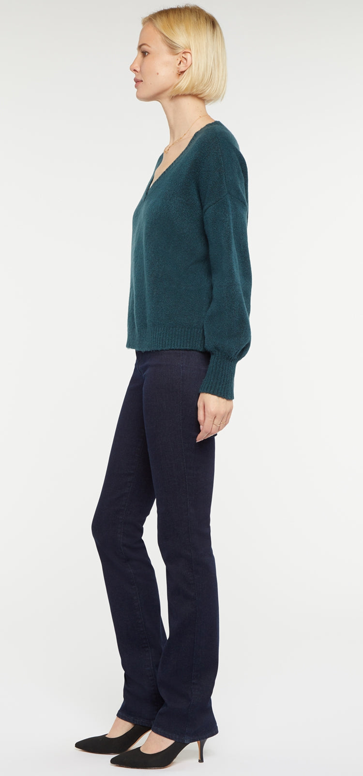 V-Neck Sweater Green-Blue | Marine | Top | NYDJ